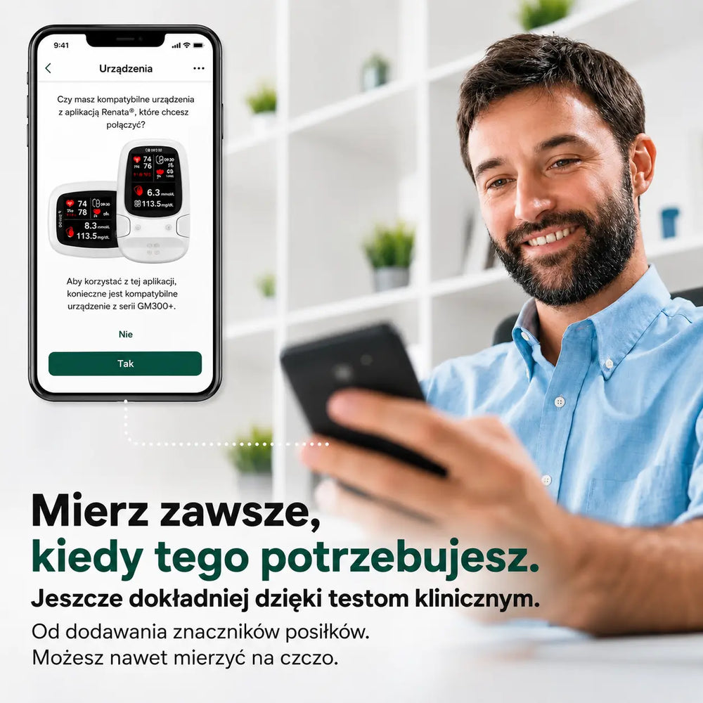 Twoje zdrowie pod kontrolą. W 5 sekund, bez nakłuwania.